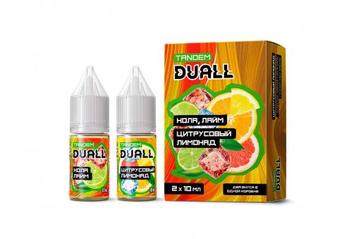 Duall Tandem - Кола, Лайм / Цитрусовый Лимонад 2*10 ml/ 20 mg Hard
