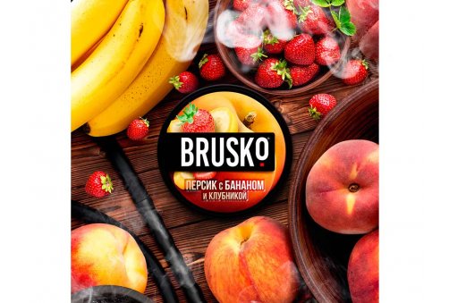 Brusko - Персик с Бананом и Клубникой 50g